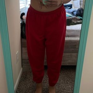 PrettyLittleThing Red Sweatpants